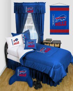 Buffalo Bills   Locker Room   3 Pc TWIN Comforter Set and One Matching Window Valance (Comforter, 1 Sham, 1 Bedskirt, 1 Matching Window Valance) SAVE BIG ON BUNDLING  Other Products  