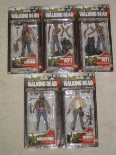 The Walking Dead Tv Series 3 Complete 5 Figure Set (New From Case) Lot of Five. Sports Collectibles