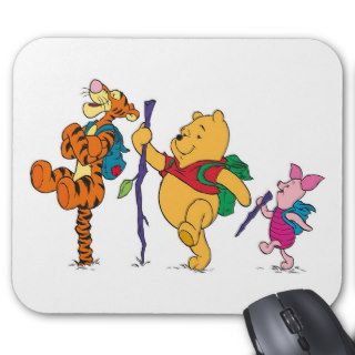 Piglet, Tigger, and Winnie the Pooh Hiking Mouse Pads
