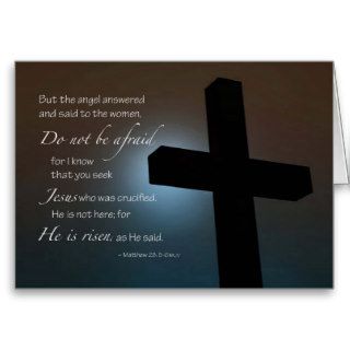 He Is Risen   Cross w/ Scripture Greeting Cards