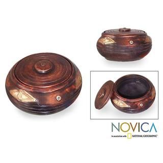 Sese Wood 'Love' Box (Ghana) Novica Accent Pieces