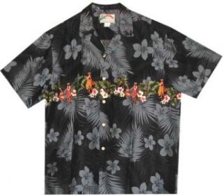 Hawaiian Shirt  Hula Girl (Wahine) Chest Band Men's Hawaiian Aloha Shirt in Black at  Mens Clothing store