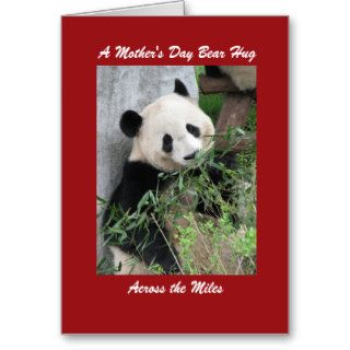 Giant Panda Mother's Day Bear Hug Across the Miles Greeting Cards