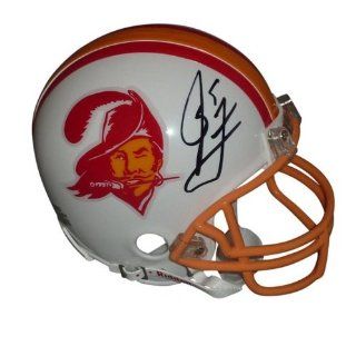 Josh Freeman Autographed Tampa Bay Buccaneers (Throwback) Mini Helmet Sports Collectibles