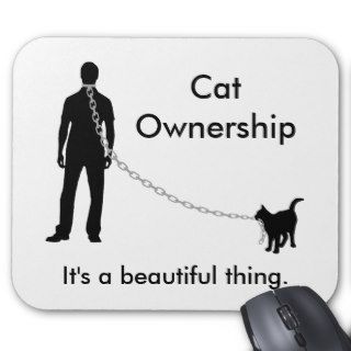 Cat Owner Man Mousepad