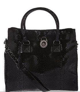 Michael Kors Hamilton Jewel Women's Large Handbag Purse Black Shoes