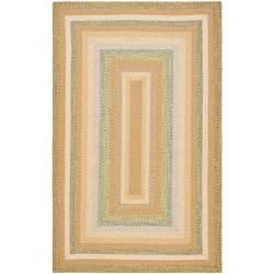 Hand woven Country Living Reversible Tan Braided Rug (5' x 8') Safavieh 5x8   6x9 Rugs