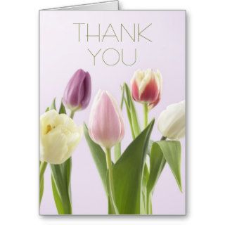 Colorful Tulips, Thank You Greeting Card