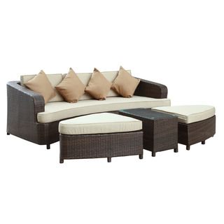 Monterey Outdoor Patio Sectional Tan Sofa Modway Sofas, Chairs & Sectionals