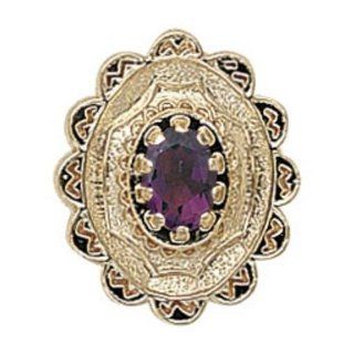 14K Gold Amethyst Victorian Bracelet Slide GS317 AMY Charms Jewelry
