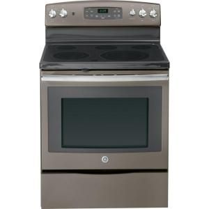 GE 5.3 cu. ft. Electric Range with Self Cleaning Oven and Convection in Slate JB690EFES