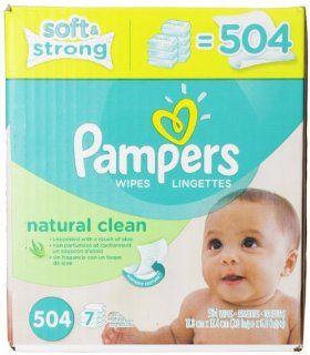 Pampers Natural Clean Wipes 7x Box 504 Count Health & Personal Care