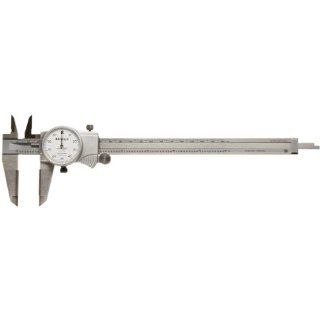 Mitutoyo 505 709 Dial Caliper, Stainless Steel, White Face, 0 8" Range, +/ 0.002" Accuracy, 0.001" Resolution