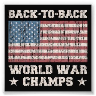 America Back to Back World War Champs Photo Print