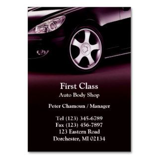Auto Body Shop Chubby Business Card