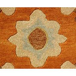 Hand tufted Orange Wool Rug (9'6 x 13'6) JRCPL 7x9   10x14 Rugs