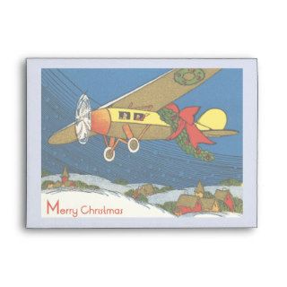 Airplane Christmas Card Envelopes