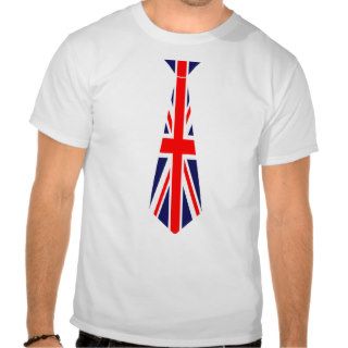 British Flag Fake Tie T Shirts