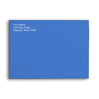 Blue Christmas Card Envelope w/ Return Address