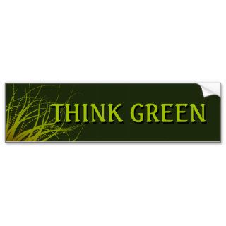 Think Green bumper sticker