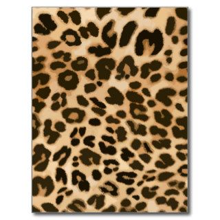 Leopard Print Background Postcards