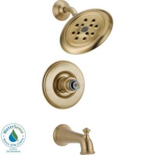 Delta Monitor 14 Series 1 Handle Shower Faucet Trim Kit in Champagne Bronze Featuring H2Okinetic (Valve Not Included) T14455 CZH2OLHP