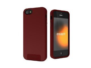 Cygnett CY0853CPSEC SecondSkin Silicone Case for iPhone 5   1 Pack   Carrying Case   Maroon Cell Phones & Accessories