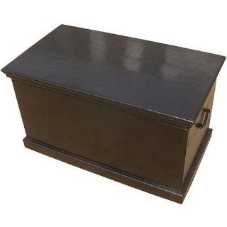 Rustic Black Storage Trunk Toy Chest Wood Coffee Table  