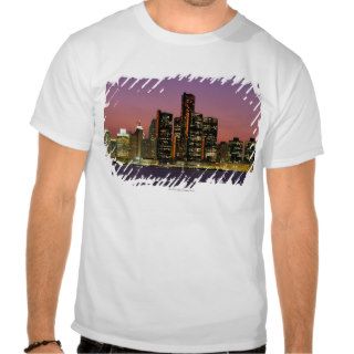 Detroit, Michigan Skyline at Night Tshirt
