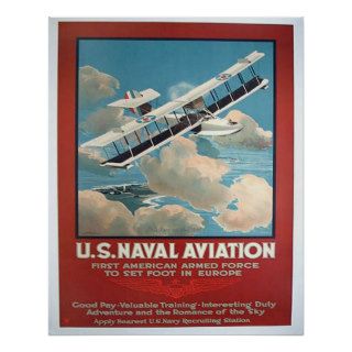 WW I US NAVAL AVIATION POSTER