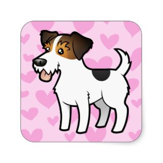 Jack Russell Terrier Love Square Sticker