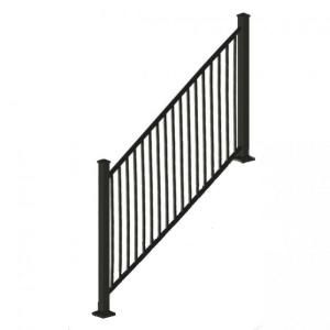 RDI 6 ft. x 34 in. Black Square Baluster Stair Rail Panel MWES6 36B