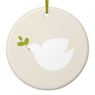 Communion Dove with Olive Branch Prayer Ornaments