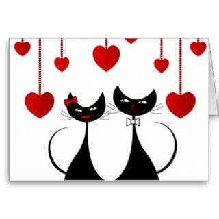 Cute Cat Couple Card
