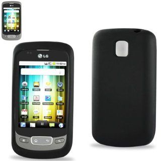 Reiko SLC01 LGP509BK Silicon Case 01 for LG Optimus T P509   Black   Cell Phone Protective Skins