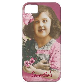 Cute Vintage Girl   Personalized iPhone 5/5S Case