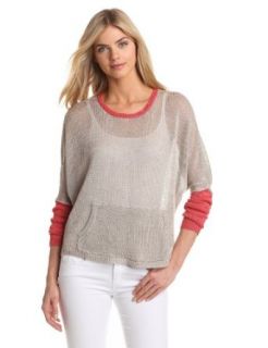 525 America Women's Color Block Crew Sweater, Linen Combo, X Small