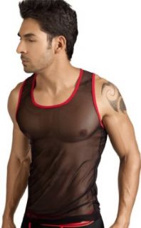 Clever Exposed Tank Top, Black, Large at  Mens Clothing store