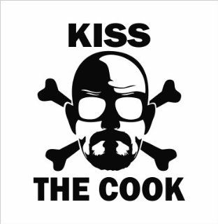Walter White Breaking Bad Kiss The Cook Vinyl Die Cut Decal Sticker 5.00" Black 
