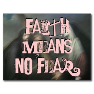 Faith means No Fear (laundrymat) Postcard