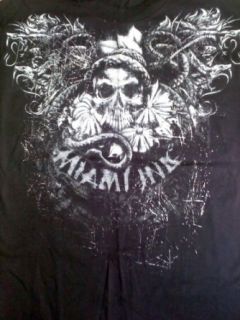 Miami Ink Skull with Snakes Men's Tatoo Art T Shirt (Large) at  Mens Clothing store