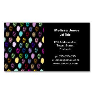 Colorful Peacock feather print Business Cards