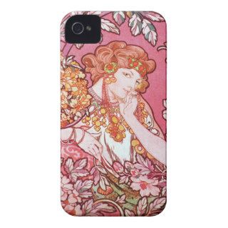 Mucha Woman among the Flowers iPhone 4 Case