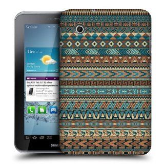 Head Case Designs Blue Amerindian Patterns Hard Back Case Cover For Samsung Galaxy Tab 2 7.0 P3100 P3110 Cell Phones & Accessories