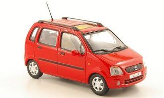Opel Agila, red , 2000, Model Car, Ready made, Minichamps 143 Minichamps Toys & Games