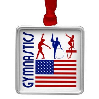 Gymnastics United States Ornaments
