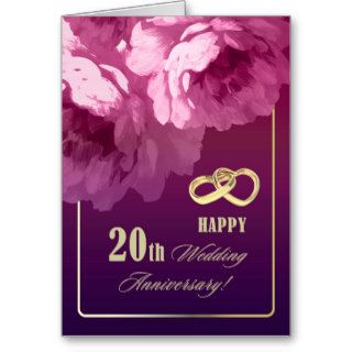 Happy 20th Wedding Anniversary Cards