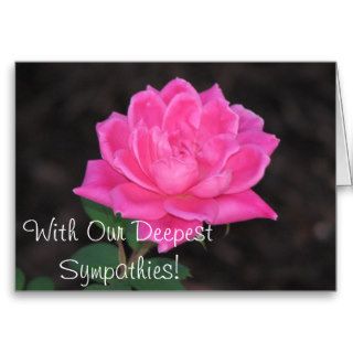 With Our Deepest Sympathies Greeting Cards