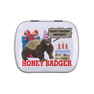 Honey Badger Happy Freakin' Birthday Candy Tin