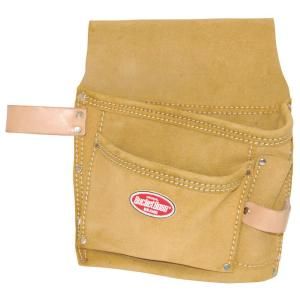 Bucket Boss Suede 3 Pocket Nail and Tool Bag with Web Belt 54489SP